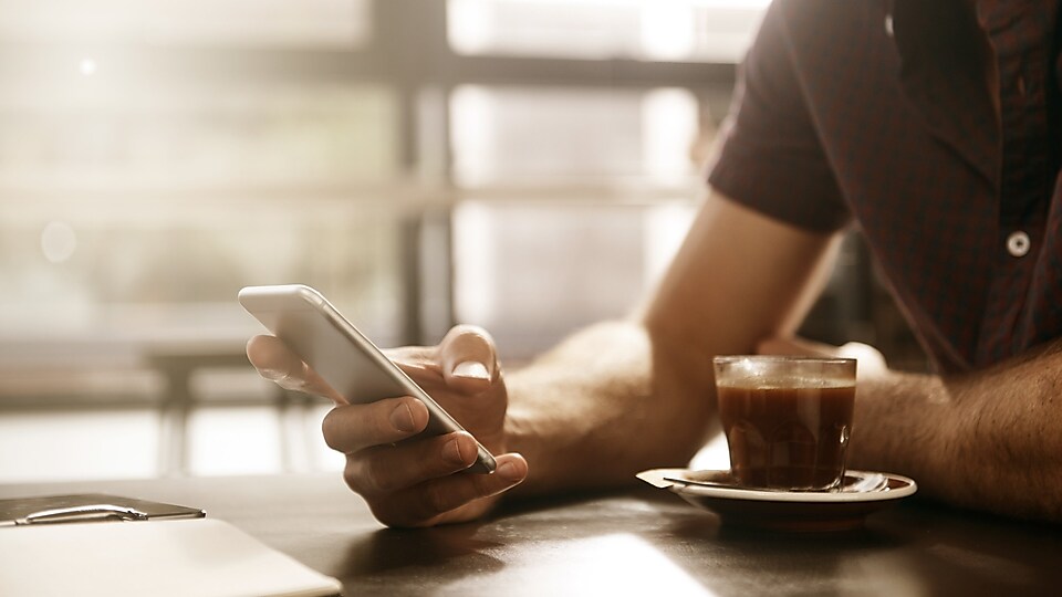 Man holding phone